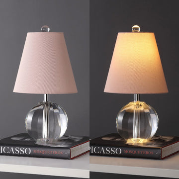 Goddard 16" Crystal Ball/Metal LED Table Lamp - JONATHAN Y